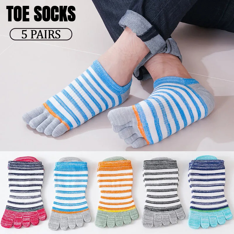 Socks Ankle Men - 5 Pairs Summer Men Toe Ankle