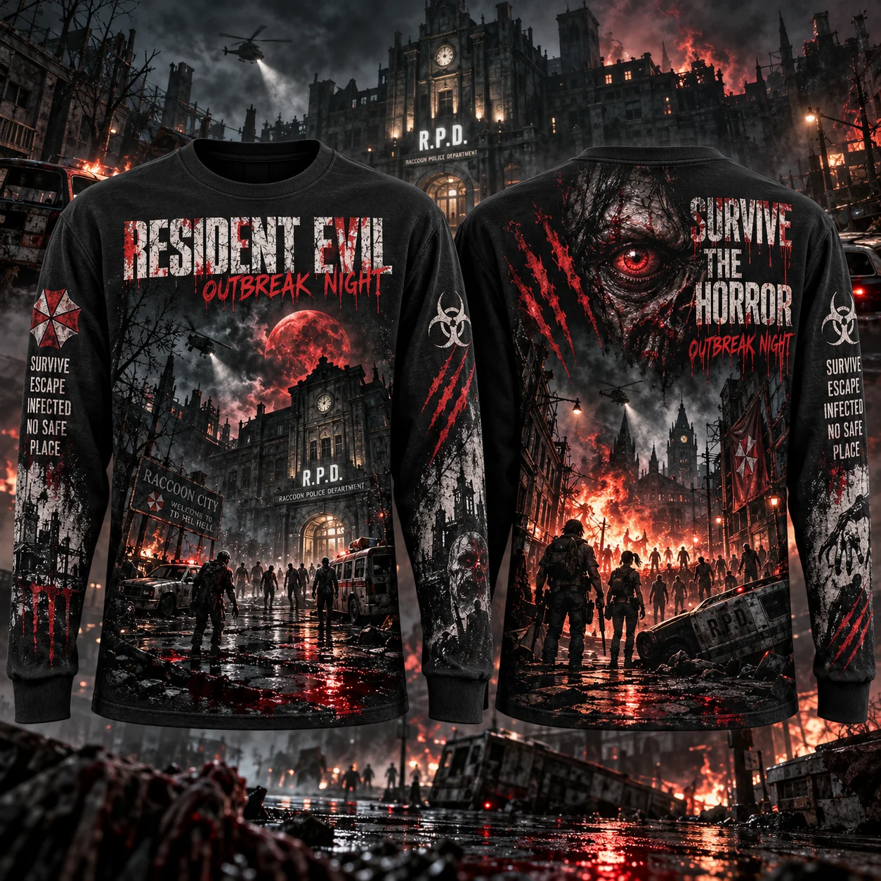 Resident Evil Long Sleeve T Sh - Mens Fashion Summer review and price