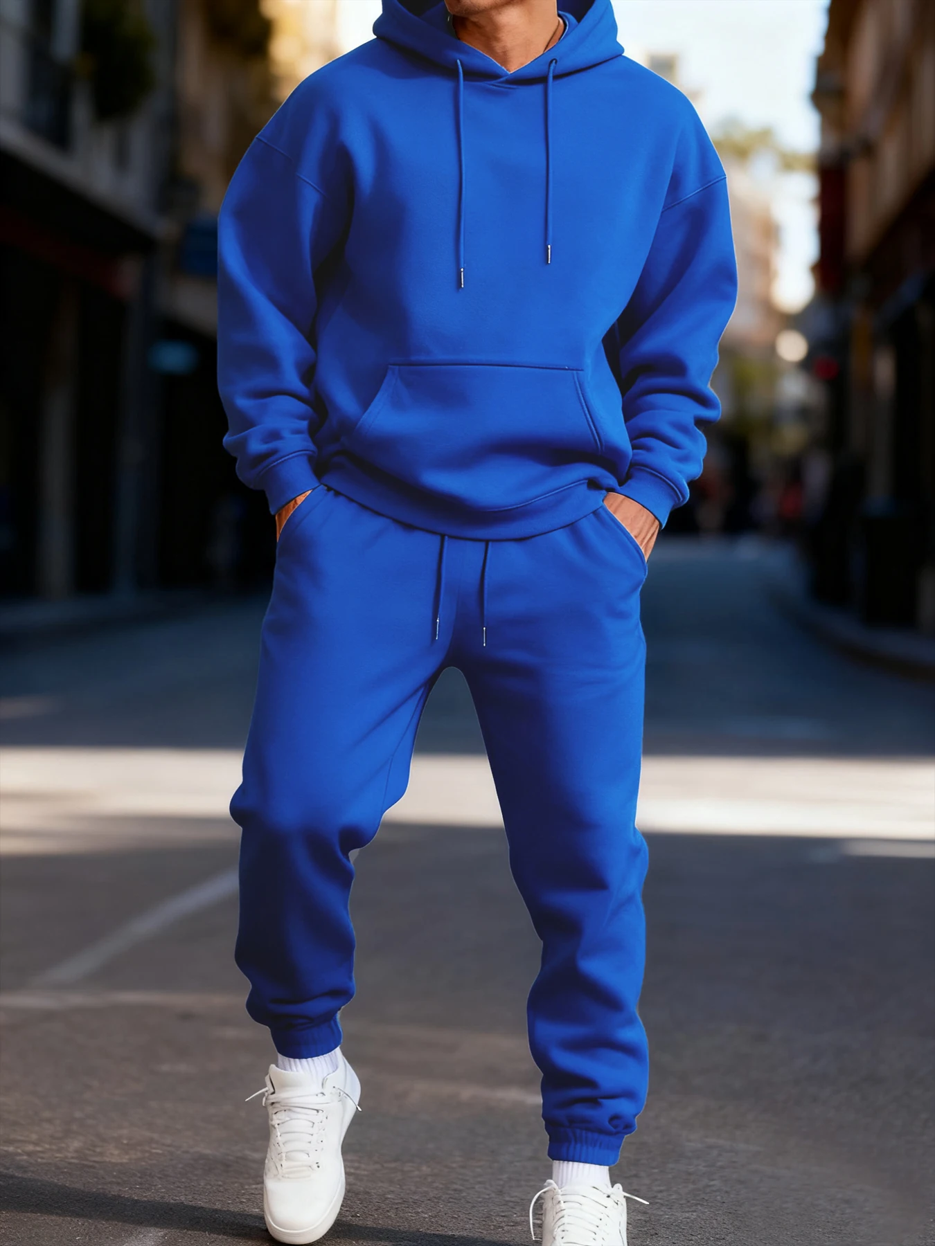 Man's Hoodie Set Winter Solid  - Mens Fashion Clothes review and price