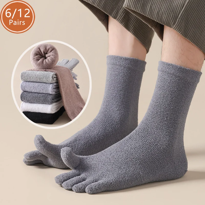 6/12 Pairs Thick Thermal Split - Socks Ankle Men review and price