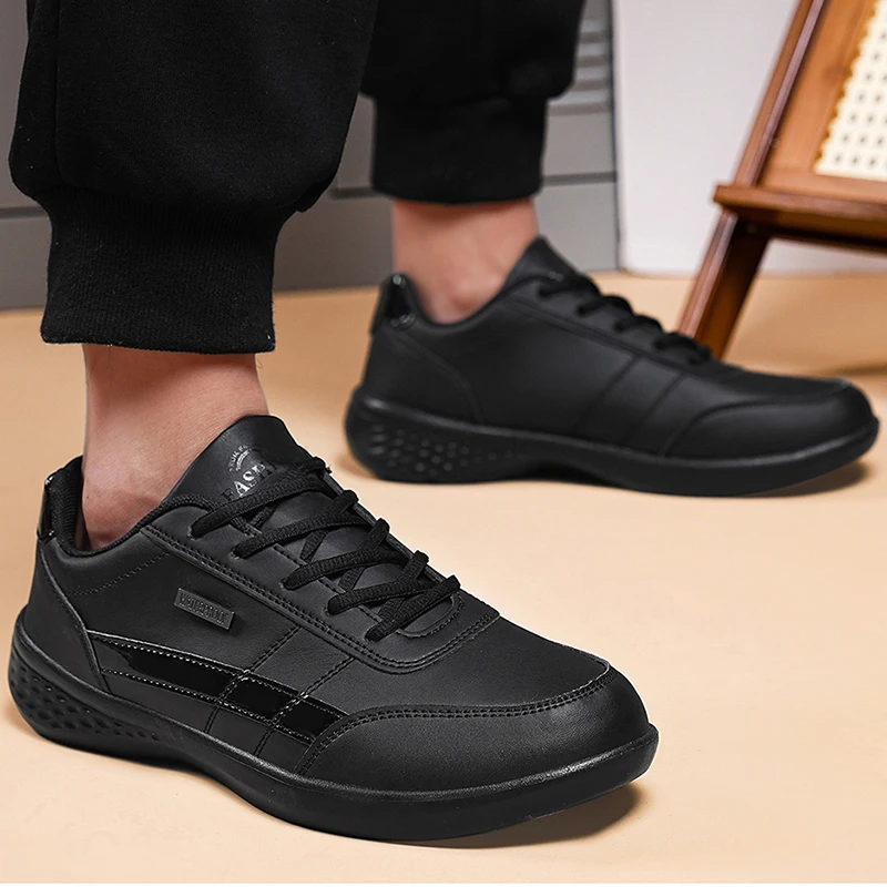 Leather PU Men's Shoes Sneaker - Mens Fashion Trainers review and price