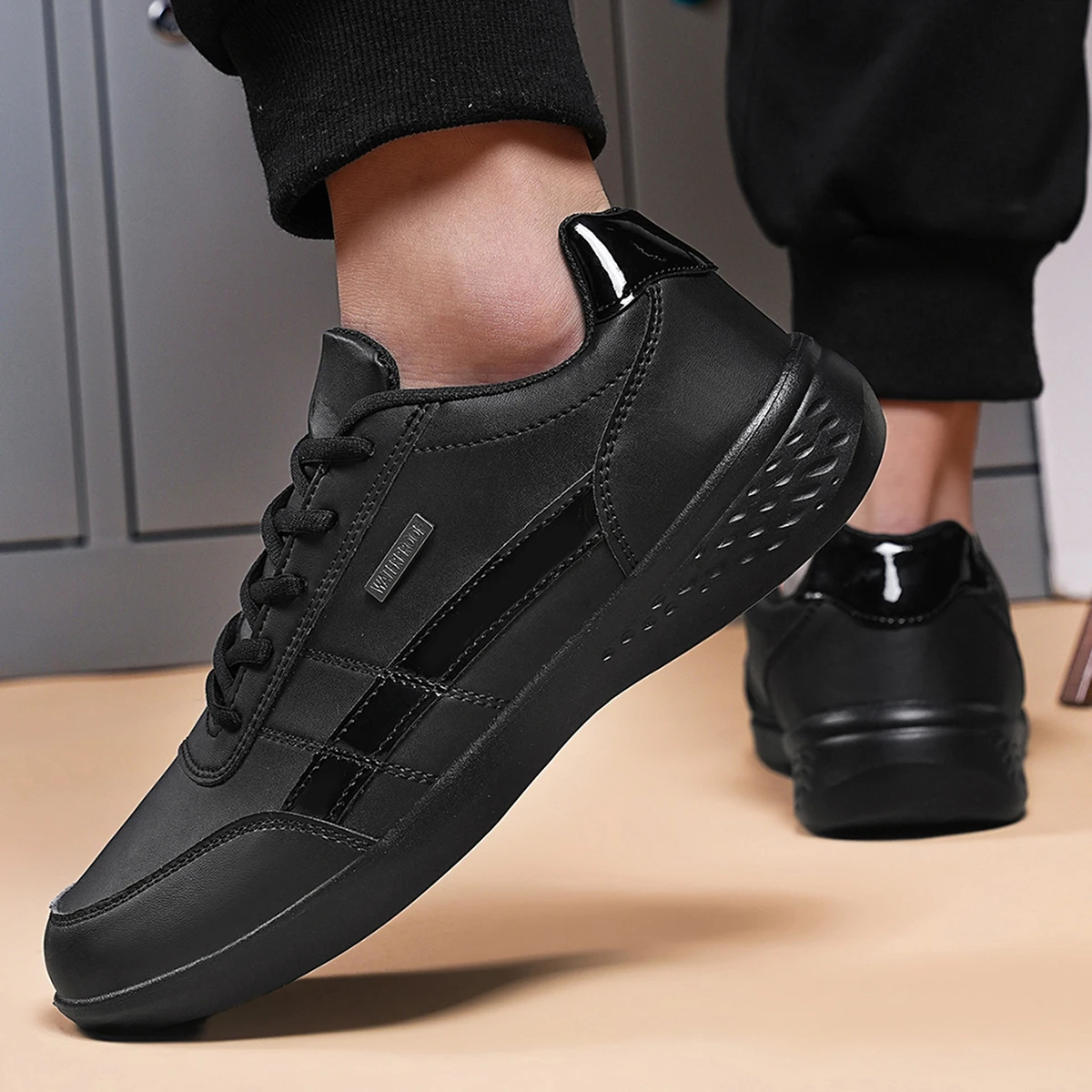 Leather PU Men's Shoes Sneaker - Mens Fashion Trainers review and price
