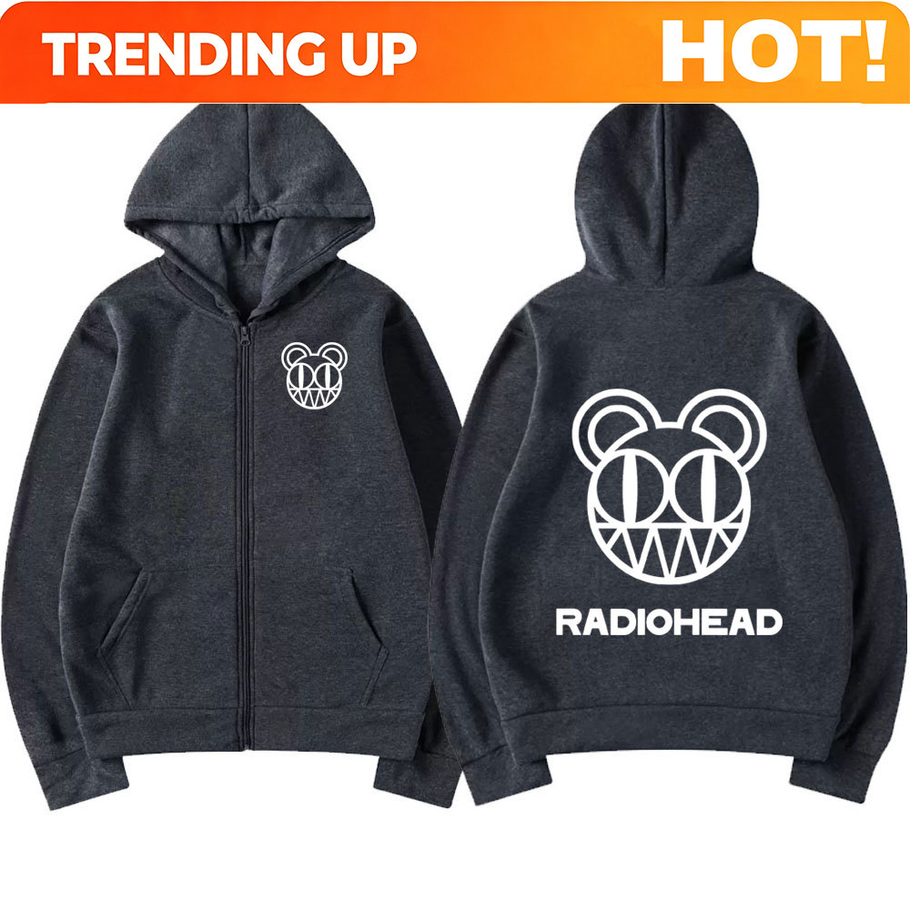 Rock Band Radiohead Logo Zippe - Mens Fashion Zip Up Hoodies review and price