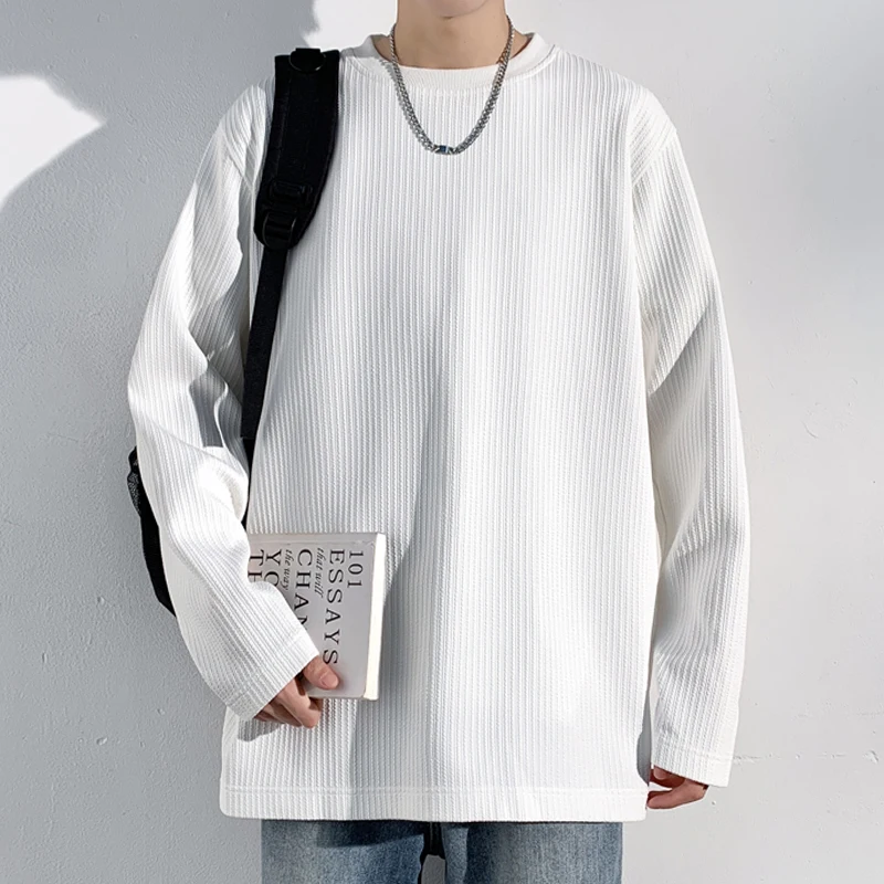 Men Ribbed Knit Crew Neck Long - Men'S Fashion T Shirts review and price
