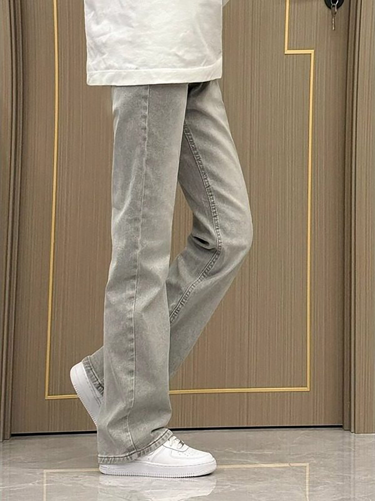 Smoke Grey Straight Leg Slim F - Men'S Fashion Grey Jeans review and price