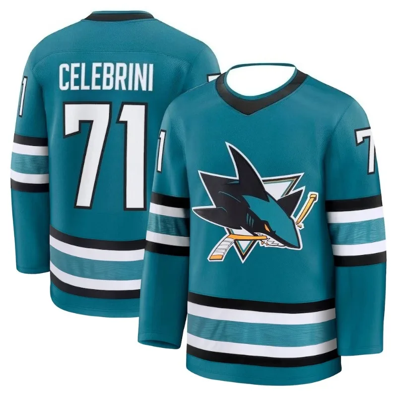 San Jose Sharks Celebrini #71  - Mens Fashion Summer review and price