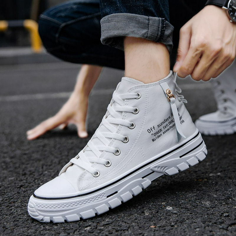 Men Shoes High-Top Canvas Shoe - Mens Fashion Trainers review and price